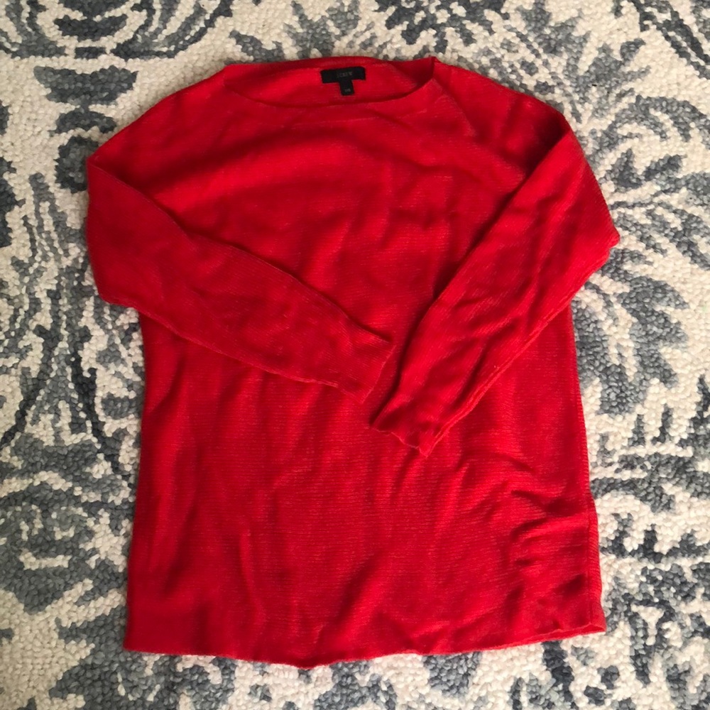 Red Jcrew sweater